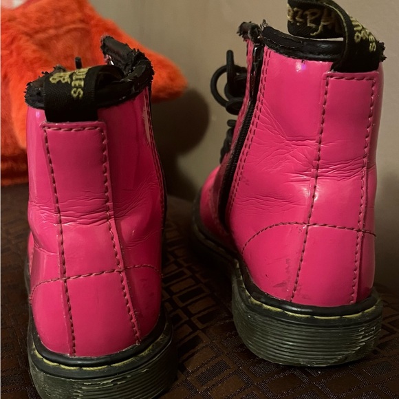 Dr. Martens Toddler Size 10C Boots Bright Pink and Black - Picture 5 of 6
